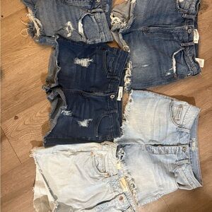 Lot of 5 women Denim Shorts different brands/sz